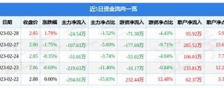 豪美新材（HaomeiNewMaterials）月日主力资金净买入情况分析