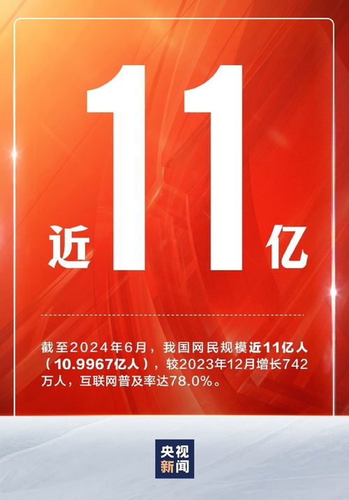 中国网民规模近亿人